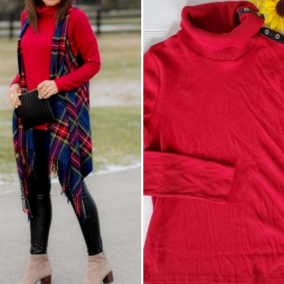 NEW ✅RED TURTLENECK SWEATER - Picture 2 of 7